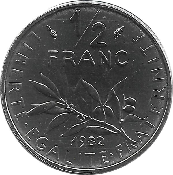 FRANCE 1/2 FRANC ROTY 1982 FDC