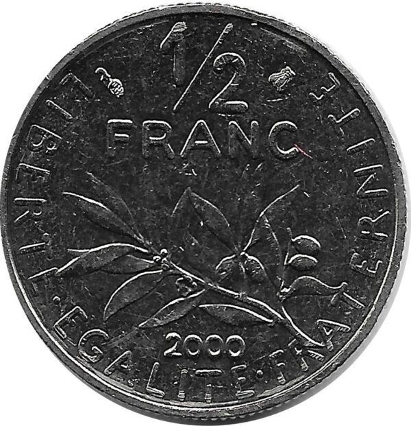 FRANCE 1/2 FRANC ROTY 2000 SUP