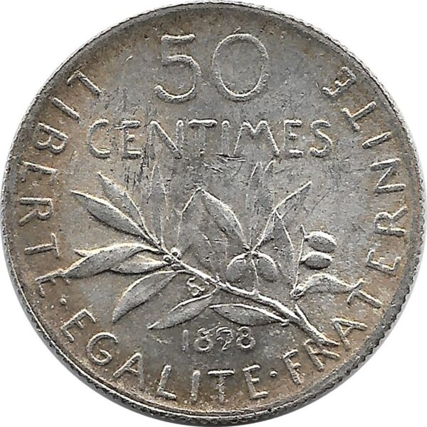 FRANCE 50 CENTIMES ROTY 1898 TTB+