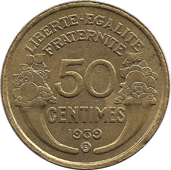 FRANCE 50 CENTIMES MORLON 1939 B TTB+