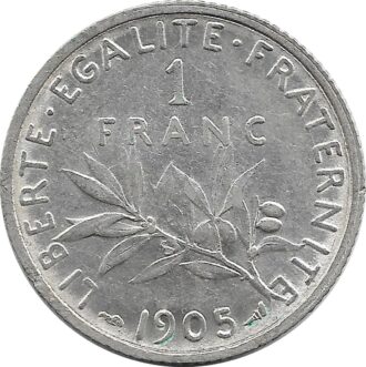 FRANCE 1 FRANC SEMEUSE 1905 TTB+