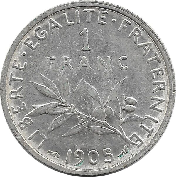 FRANCE 1 FRANC SEMEUSE 1905 TTB+
