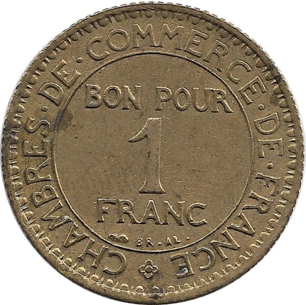 FRANCE 1 FRANC CHAMBRES DE COMMERCE 1927 TTB+