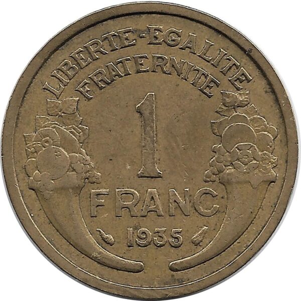 FRANCE 1 FRANC MORLON 1935 TTB