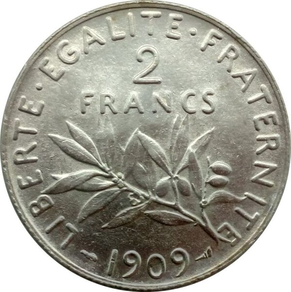 FRANCE 2 FRANCS SEMEUSE 1909 SUP