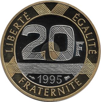 FRANCE 20 FRANCS MONT ST MICHEL 1995 BE belle epreuve
