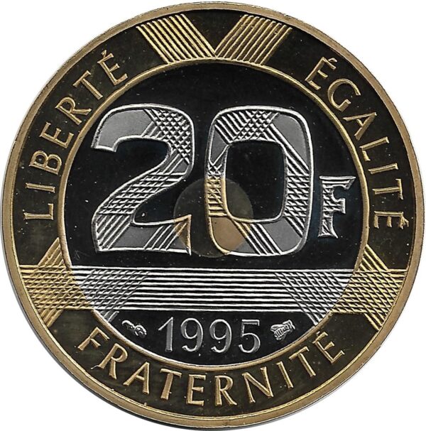 FRANCE 20 FRANCS MONT ST MICHEL 1995 BE belle epreuve