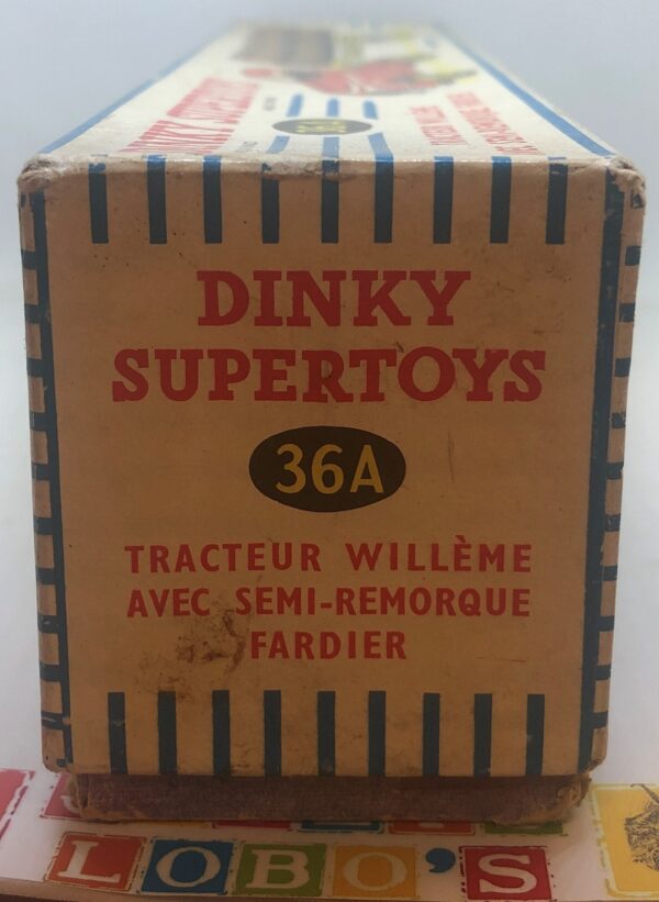 Dinky Toys France 36 A TRACTEUR WILLEME AVEC SEMI REMORQUE FARDIER PAS UNE COPIE