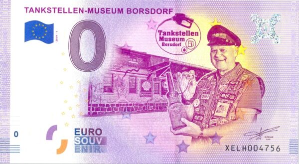 ALLEMAGNE 2019-1 TANKSTELLEN MUSEUM BORDSDORF BILLET SOUVENIR 0 EURO TOURISTIQUE NEUF
