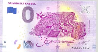 ALLEMAGNE 2019-1 GRIMMWELT KASSEL BILLET SOUVENIR 0 EURO TOURISTIQUE NEUF
