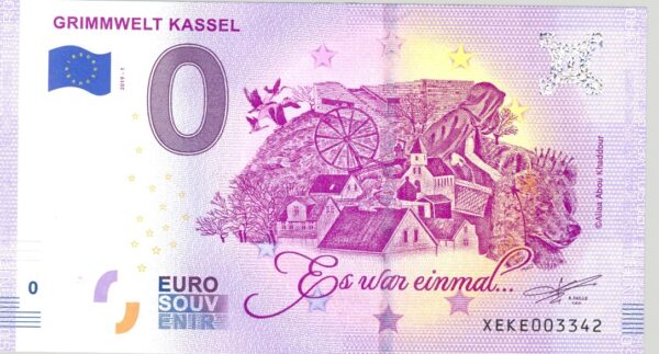 ALLEMAGNE 2019-1 GRIMMWELT KASSEL BILLET SOUVENIR 0 EURO TOURISTIQUE NEUF