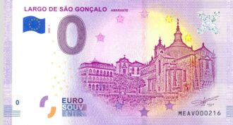 PORTUGAL 2020-1 LARGO DE SAO CONCALO BILLET SOUVENIR 0 EURO TOURISTIQUE NEUF
