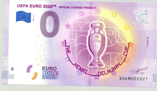 ALLEMAGNE 2020-4 UEFA EURO 2020 HENRY DELAUNAY CUP BILLET SOUVENIR 0 EURO TOURISTIQUE NEUF
