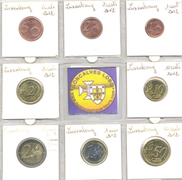 LUXEMBOURG 2012 SERIE 7 MONNAIES et 2 EURO GRAND DUC SUP-