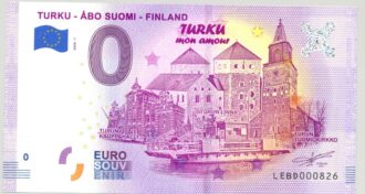 FINLANDE 2020-1 TURKU ABO SUOMI BILLET SOUVENIR 0 EURO TOURISTIQUE NEUF