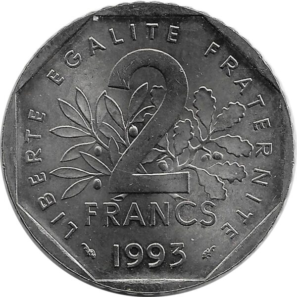 FRANCE 2 FRANCS Jean MOULIN 1993 TTB+