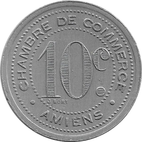 80 SOMMES - AMIENS 10 CENTIMES 1920 SUP