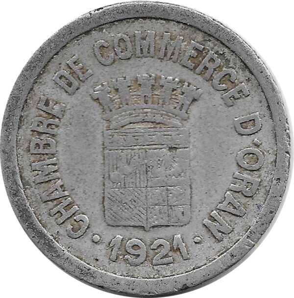 ALGERIE - ORAN 10 CENTIMES 1921 TTB