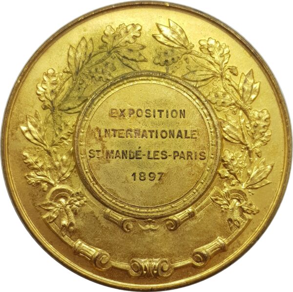 MEDAILLE - EXPOSITION INTERNATIONALE ST MANDE LES PARIS 1897 TTB