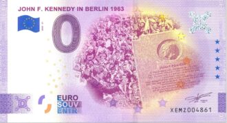 ALLEMAGNE 2020-31 JOHN F KENNEDY IN BERLIN 1963 BILLET SOUVENIR 0 EURO TOURISTIQUE NEUF