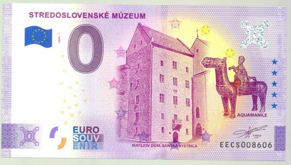 SLOVAQUIE 2020-1 STREDOSLOVENSKE MUZEUM VERSION ANNIVERSAIRE BILLET SOUVENIR 0 EURO TOURISTIQUE NEUF