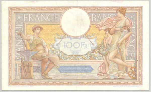 FRANCE 100 FRANCS MERSON SANS LOM SERIE U.50854 2-4-1936 TTB+
