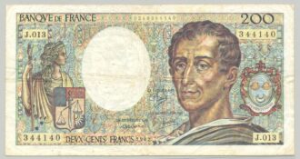 FRANCE 200 FRANCS MONTESQUIEU 1982 J.013 TTB