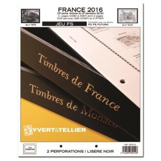 FEUILLE COMPLEMENTAIRE FRANCE 2016 FS 2e partie (JEUX SANS POCHETTE) YVERT ET TELLIER