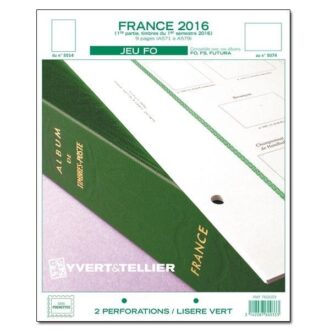 FEUILLE COMPLEMENTAIRE FRANCE 2016 FO 1ere partie (JEUX SANS POCHETTE) YVERT ET TELLIER
