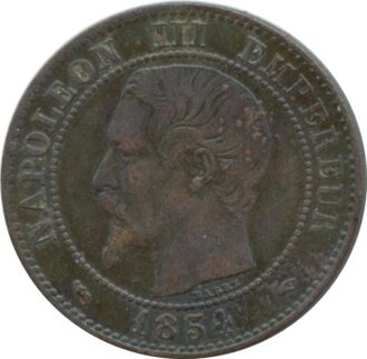 FRANCE 2 CENTIMES NAPOLEON III 1854 A TTB
