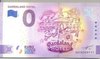 ITALIE 2020-1 GARDALAND HOTEL VERSION ANNIVERSAIRE BILLET SOUVENIR 0 EURO TOURISTIQUE NEUF