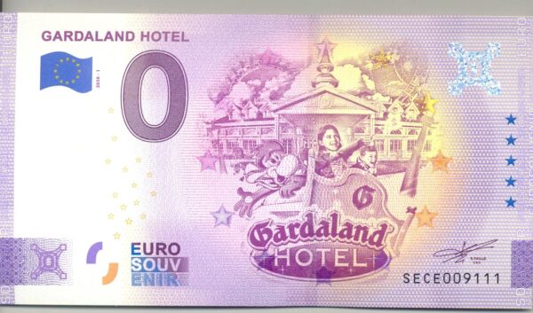 ITALIE 2020-1 GARDALAND HOTEL VERSION ANNIVERSAIRE BILLET SOUVENIR 0 EURO TOURISTIQUE NEUF