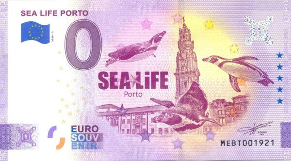 PORTUGAL 2020-2 SEA LIFE PORTO BILLET SOUVENIR 0 EURO TOURISTIQUE NEUF