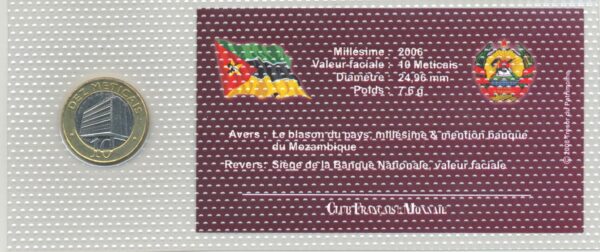 MOZAMBIQUE 10 METICAIS 2006 SUP/NC