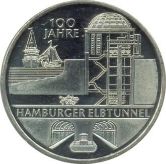 Allemagne 2011 J 10 EURO 100 ANS TUNNEL SOUS L'ELBE A HAMBOURG BE
