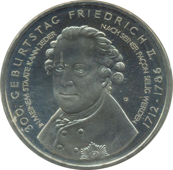 Allemagne 2012 A 10 EURO 300 ANS FREDERIC LE GRAND BE