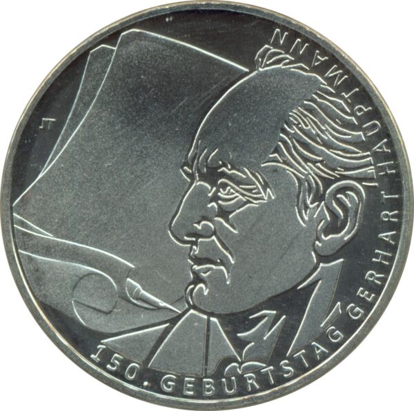 Allemagne 2012 J 10 EURO 150 ANS NAISSANCE DE GERHART HAUPTMANN BE