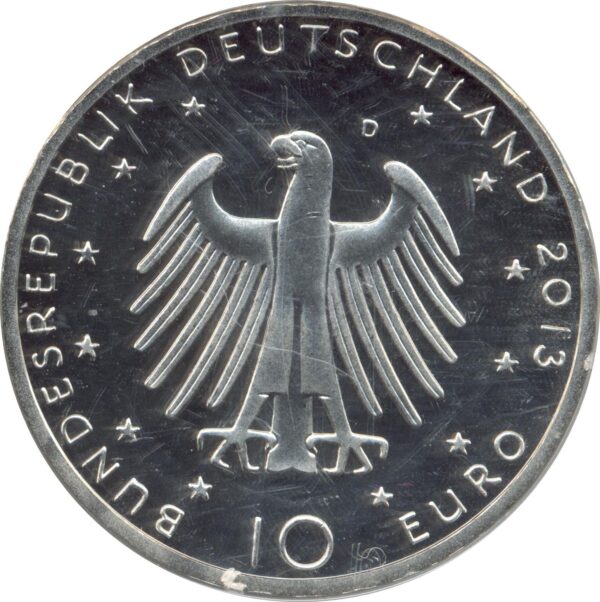 Allemagne 2013 D 10 EURO 200 ANS NAISSANCE DE RICHAD WAGNER BE