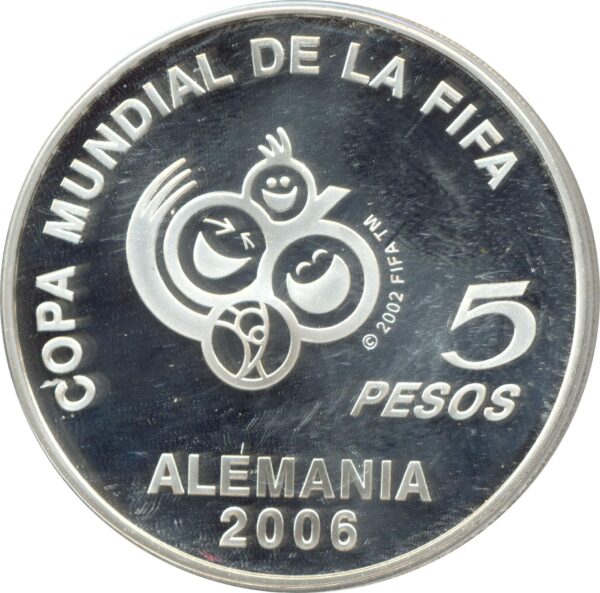 ARGENTINE 5 PESOS 2004 FIFA WORLD CUP 2006 ALLEMAGNE SUP/NC ARGENT