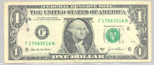 U.S.A. (GEORGIE) 1 DOLLAR 2003 A SERIE F TB+