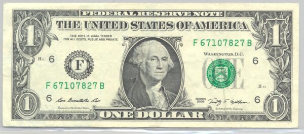 U.S.A. (GEORGIE) 1 DOLLAR 2009 SERIE F TTB+