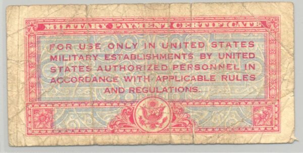 U.S.A. 5 CENTS MILITARY PAYMENT CERTIFICATE SERIE 471 17 TB+
