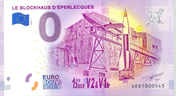 62 EPERLECQUES 2020-3 LE BLOCKHAUS BILLET SOUVENIR 0 EURO NEUF