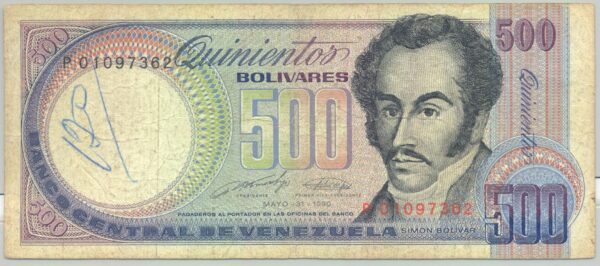 VENEZUELA 500 BOLIVARES 31-05-1990 SERIE P TB+