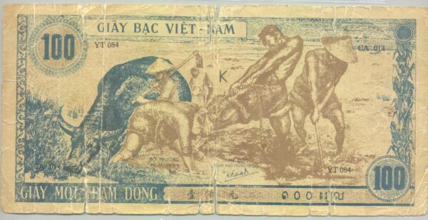 VIET NAM 100 DONG NON DATE (1947) SERIE YT084 AB