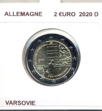 ALLEMAGNE 2020 D 2 EURO COMMEMORATIVE VARSOVIE SUP