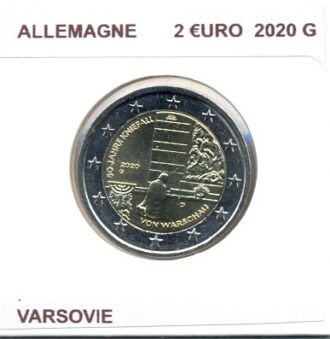ALLEMAGNE 2020 G 2 EURO COMMEMORATIVE VARSOVIE SUP