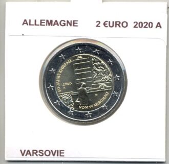 ALLEMAGNE 2020 5 ATELIERS A.D.F.G.J 2 EURO COMMEMORATIVE VARSOVIE SUP