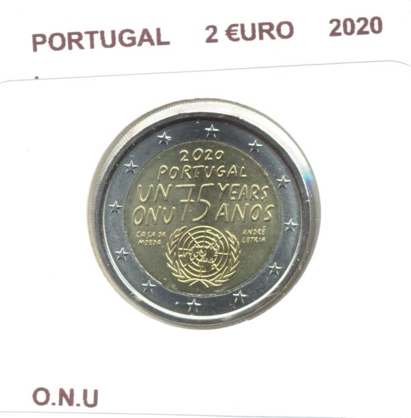 PORTUGAL 2020 2 EURO COMMEMORATIVE 75 ANNIVERSAIRE DE L ONU SUP
