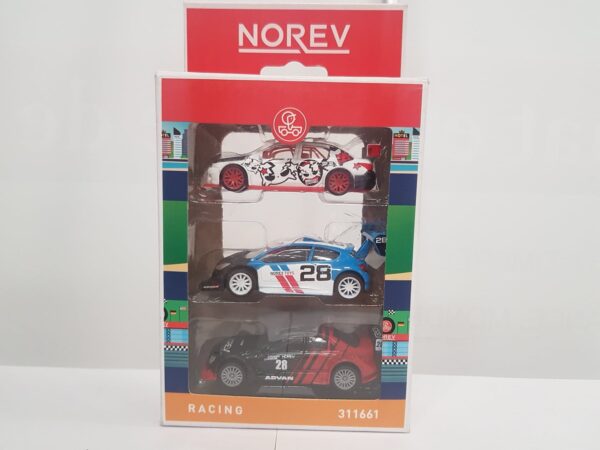 BOITE 3 PETITES VOITURES NOREV RACING